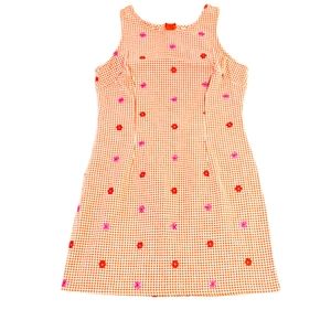 COPY - Vintage Retro Y2K Gingham Embroidered Dress